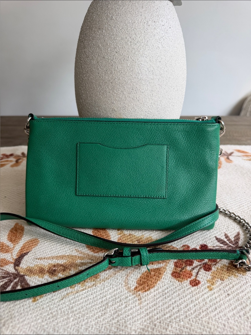 Coach Green Leather Chain Strap Crossbody - Picture 2 of 9